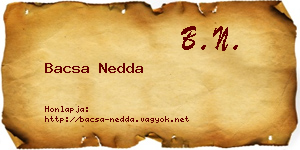 Bacsa Nedda névjegykártya